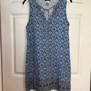 Tommy Bahama Women's Blue Medallion Swim Dress Cover-Up Size S